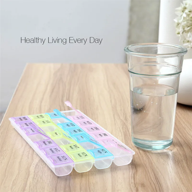 New Monthly 28 Slots Mini Pill Box Organizer Tablet Holder Weekly Medicine Container Organizer Case For Travel Pill Organizer