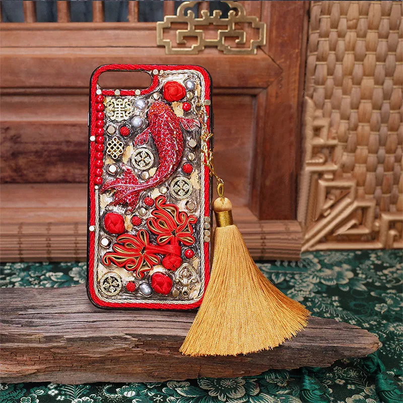 

Koi Chinese style hand phone case for iphone exmax for apple 7 for apple8 Plus original maker original limited edition