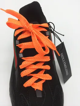 

ADULTS KIDS NEON LACET SHOELACES ORANGE SILVER WIDE SHOE LACES FOR WOMEN LADY MEN BOY GIRL CHILDREN