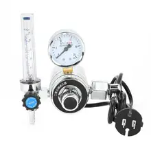 Регуляторы для углекислого газа Давление редуктор CO2 регулятор датчик для сварочных работ 36 V/220 V для напитков, пива, W21.8 двойной измерительный прибор