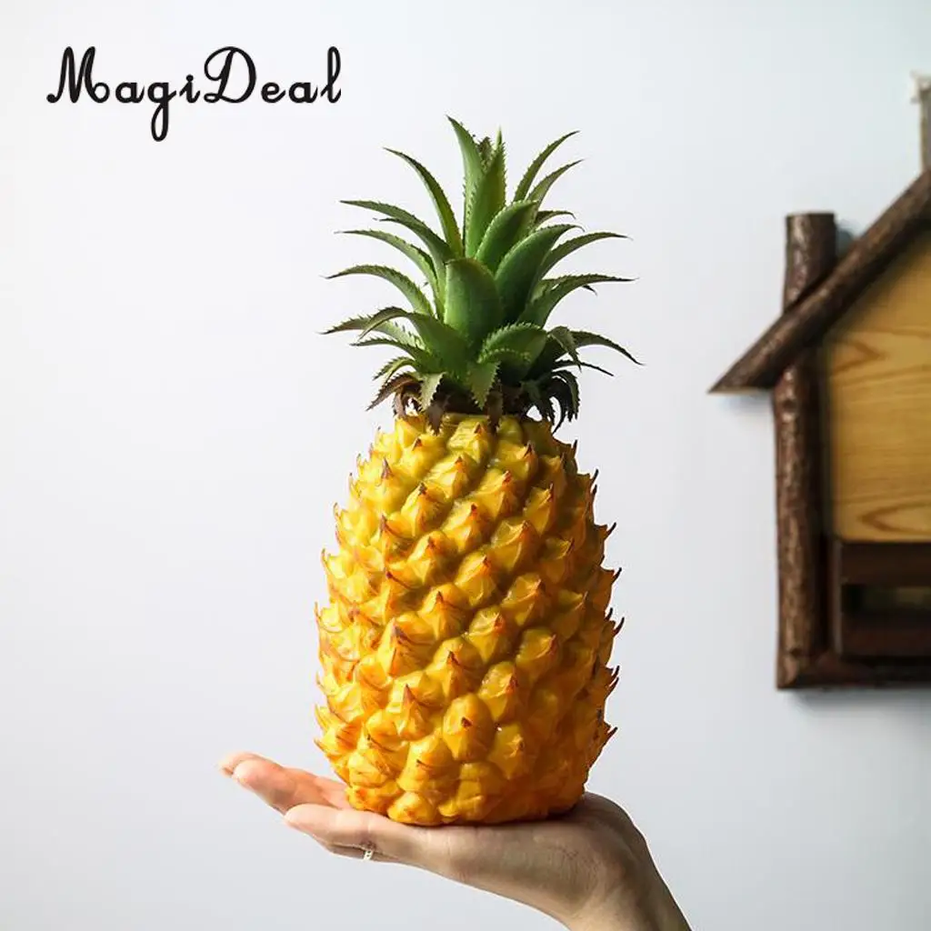 MagiDeal 23 см Реалистичный искусственный ананас пластиковые декоративные фрукты еда