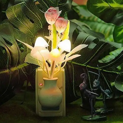 

Tulip Flower LED Night Light Soft Romantic Sensor Baby Bed Room Lamp Home Decor Energy saving and environmental protection