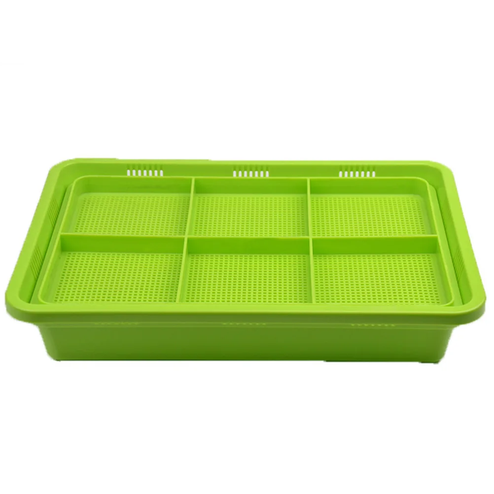 

Double Deck Food Grade Seed Sprouter Tray PP Soil-Free BPA Free Big Capacity Seed Growing Trays Sprouting Kit Wheatgrass Grower