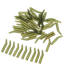 50 шт./лот карповый рукав для рыболовного крючка для волос, линия для выравнивания, мягкие противозапутывающие рыболовные снасти, приспособления для ловли карпа