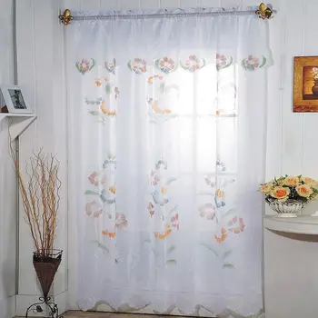 

New Classic Vintage Color Printed Thickened Lace Jacquard Curtains