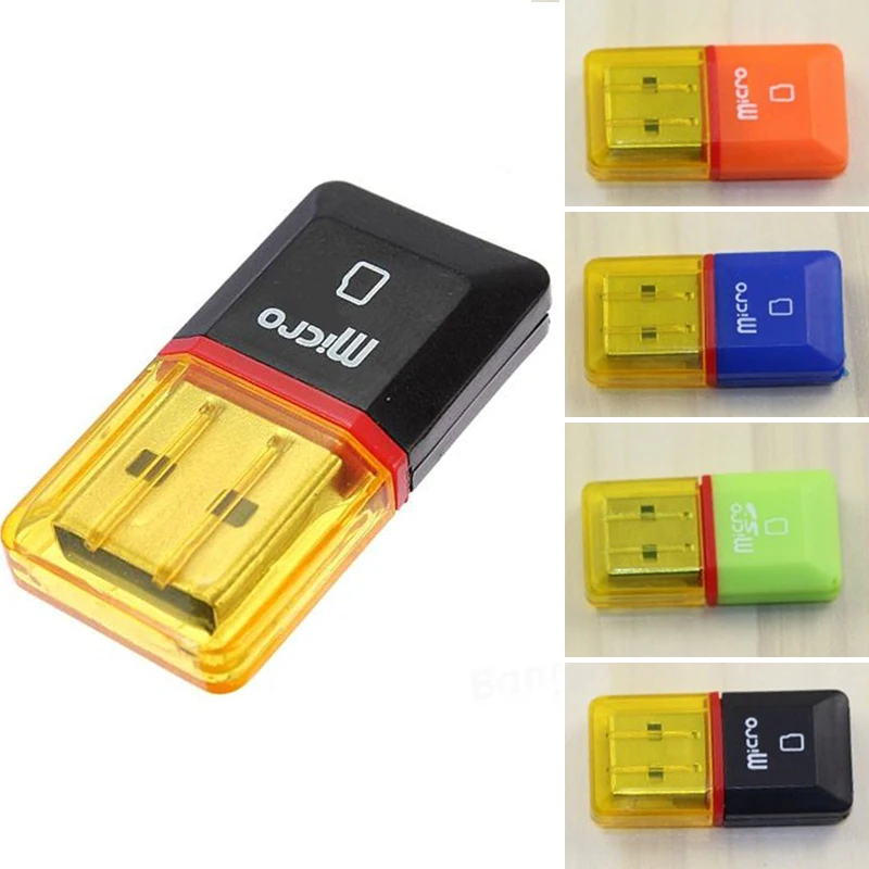 3 шт. Алмазный USB 2,0 высокоскоростной Micro SD SDHC TF кард-ридер Поддержка 128 МБ-32 Гб