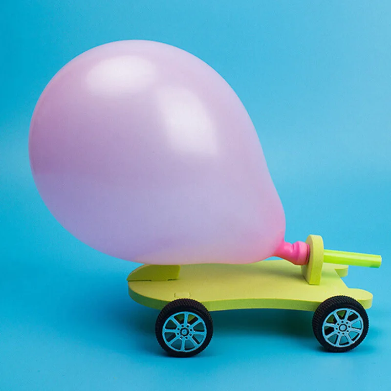 Diy воздушный шар приведенный в действие автомобиль Recoil Force Science technology эксперимент игрушки для учащихся