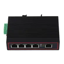 Diewu 5 Порты промышленный металлический чехол коммутатора Ethernet 10/100 Мбит/с Rj45 сигнал усиления Vlan коммутатор Ethernet