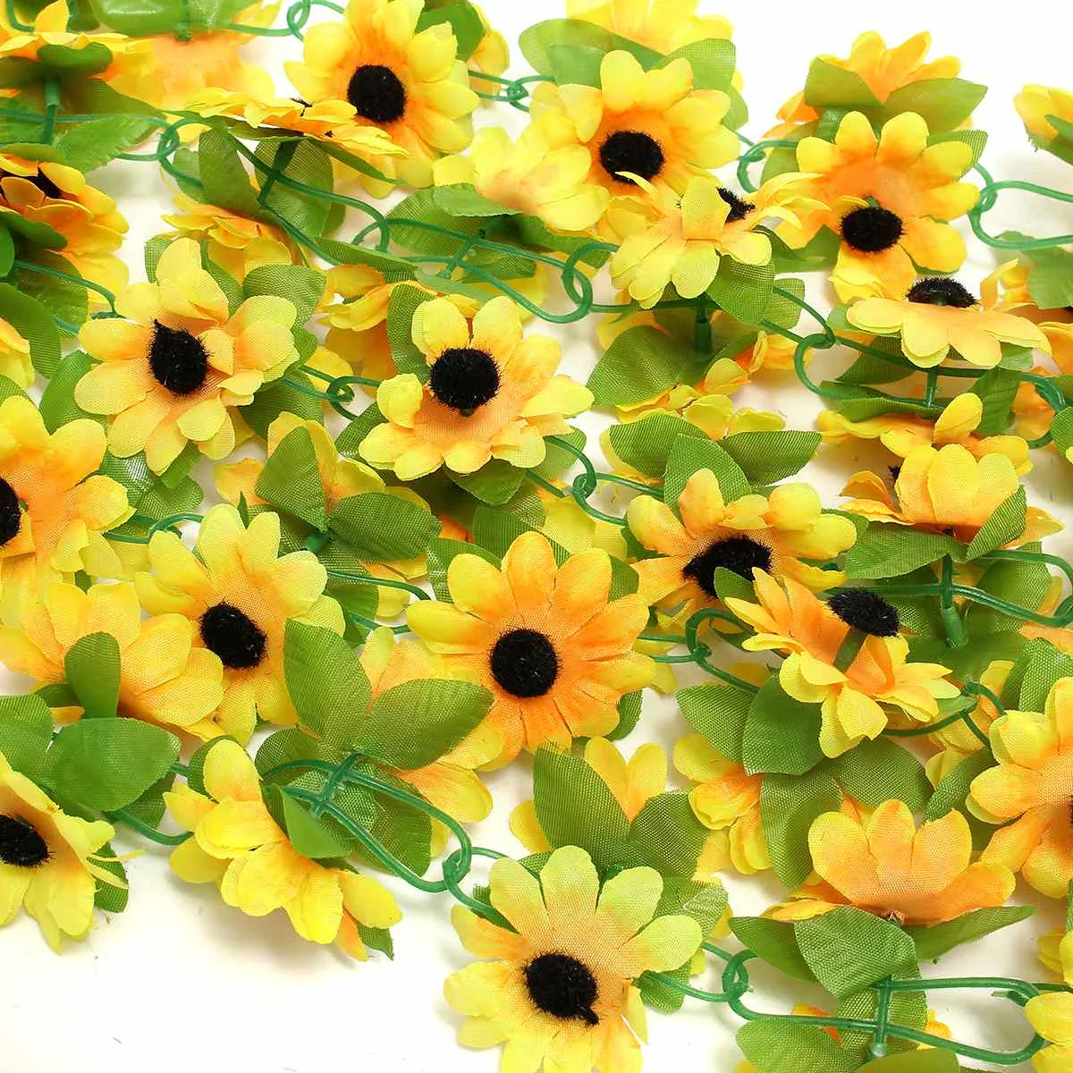 

2.2m Mini Silk Sunflower Artificial Flowers Head For Wedding Home Decoration DIY Wreath Scrapbooking Fake Flowers