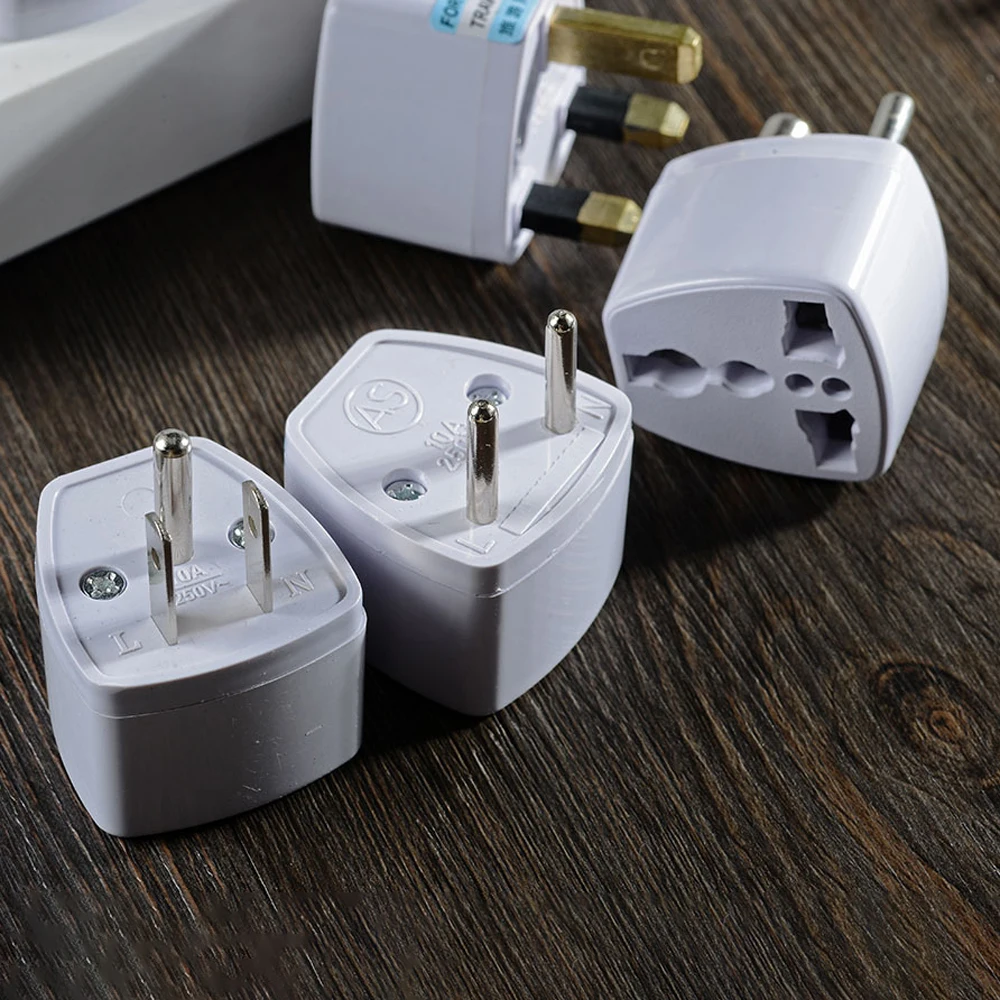 

1PCS Universal Utensils US Plug Adapter European Germany Australia Chinese Power Socket White Travel Converter Conversion Plug