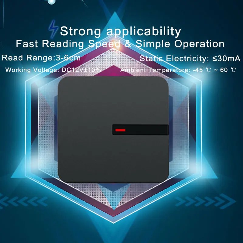 Eseye Proximity Card Access Control Reader 125KHZ/13.56MHZ Wiegand Reader 26/34 RFID Card Reader For Door Access Control System Eseye Proximity Card Access Control Reader 125KHZ/13.56MHZ Wiegand Reader 26/34 RFID Card Reader For Door Access Control System