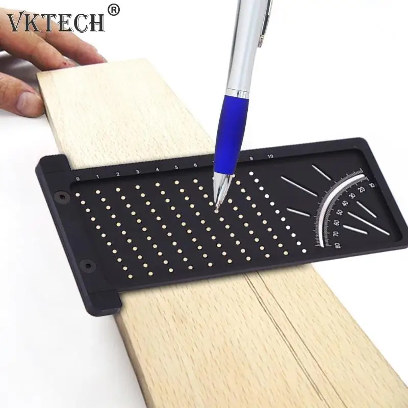 

Woodworking Scribe Mark Line Gauge T-type Cross-out Ruler Carpenter Tools Hole Scribing Gauge Aluminum Alloy Measuring Tool