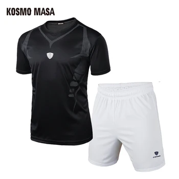 

KOSMO MASA Summer 2019 Casual Tracksuit Men Sport Suit Running Men Set T Shirt Shorts Quick Dry Breathable Men 2 Piece Set MS007