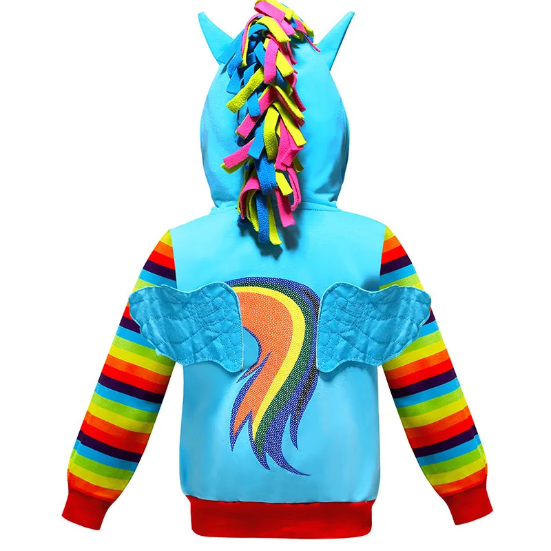 

Children's jacket spring and autumn models 2019 new long sleeve cartoon hooded wings baby clothes