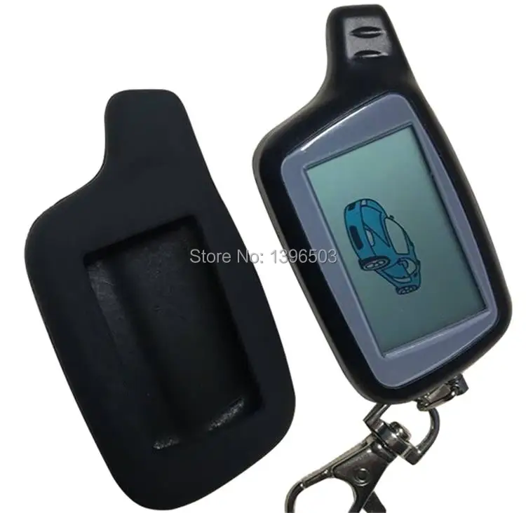 

2-way X5 LCD Remote Control Keychain + Silicone Case for Russian Vehicle Security Two way car alarm TOMAHAWK X5 Key Chain Fob