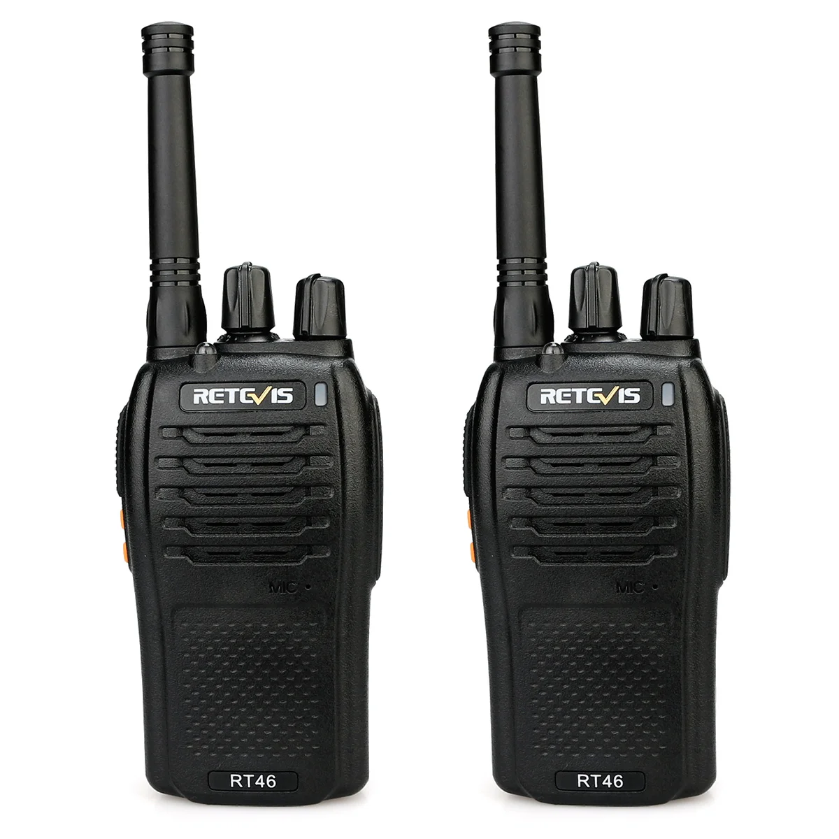 

2 PCS RETEVIS RT46 Walkie Talkie 2W Portable Two Way Radio Transceiver VOXs Micro-USB Charging Support Li-ion (or AA) Battery