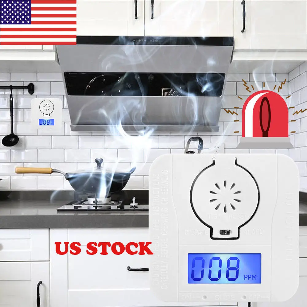 

Carbon Monoxide Co2 Digital Warning Alarm Sensor Detector Temp LCD Display