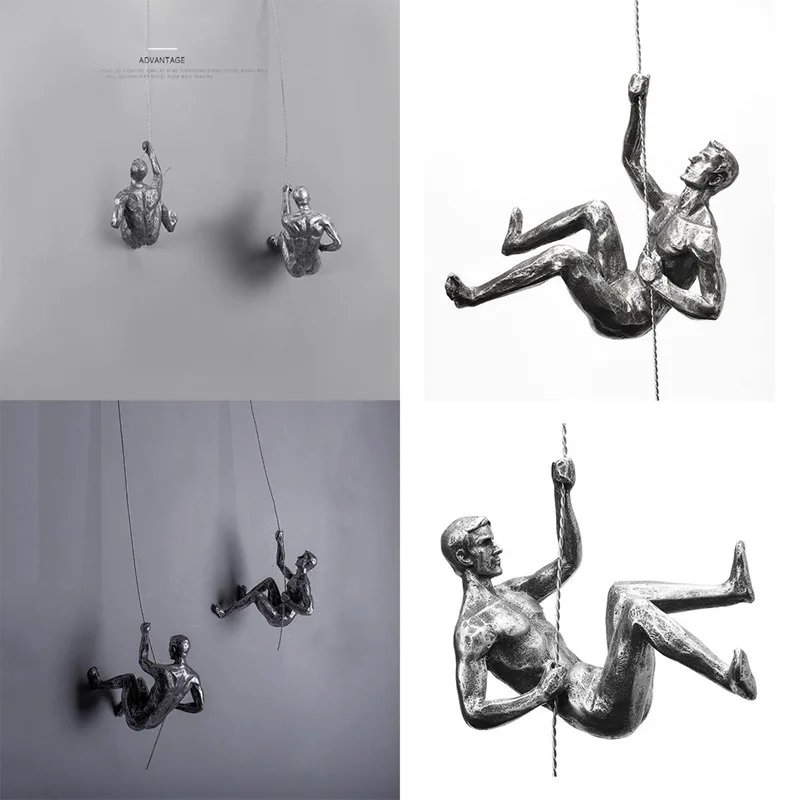 

Industrial wind retro sport man rock climbing sign wall decoration wall hanging creative wall bar cafe home decor
