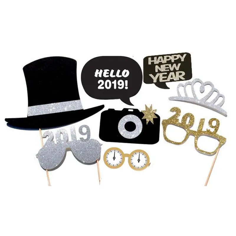 Карточные маски для вечеринки на новый год 2019 реквизит фотосессии с
