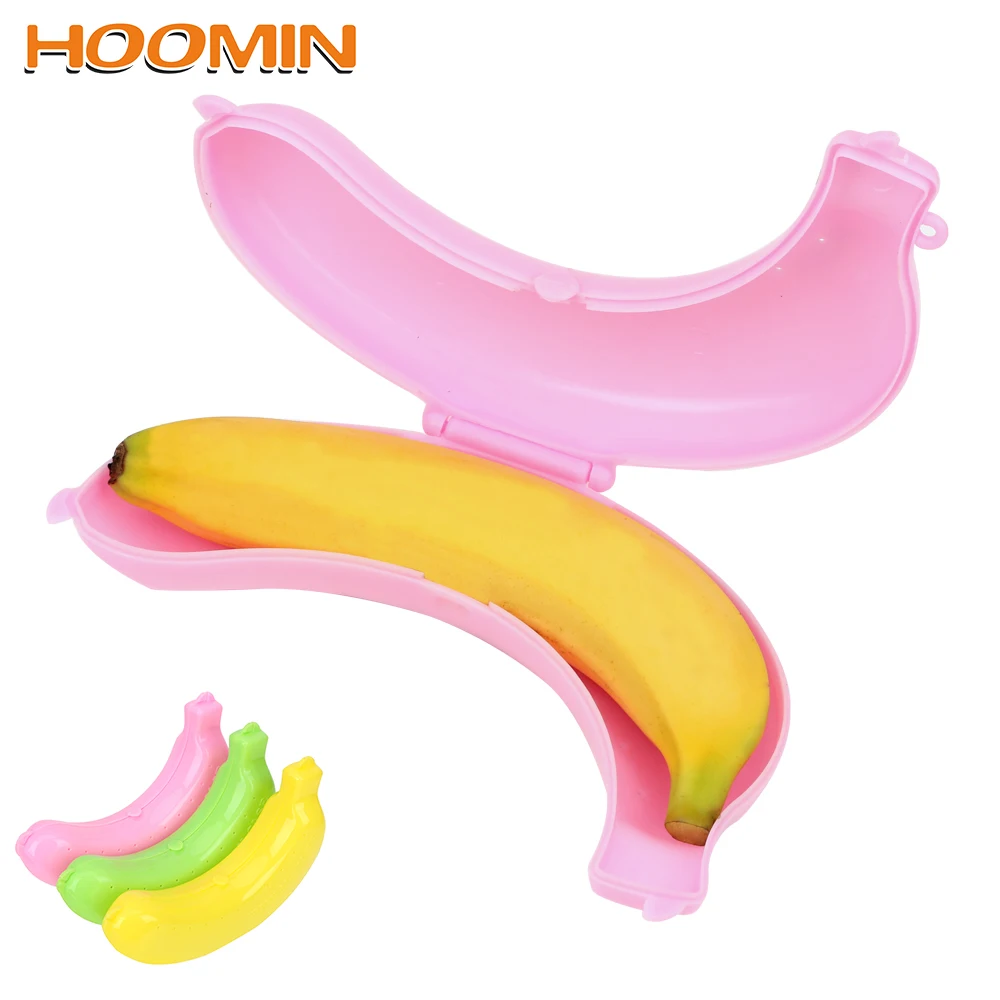 HOOMIN Banana Protector Box Banana Case Multifunctional Plastic Lunch Container Kitchen Tool Outdoor Lunch Fruit Storage Box