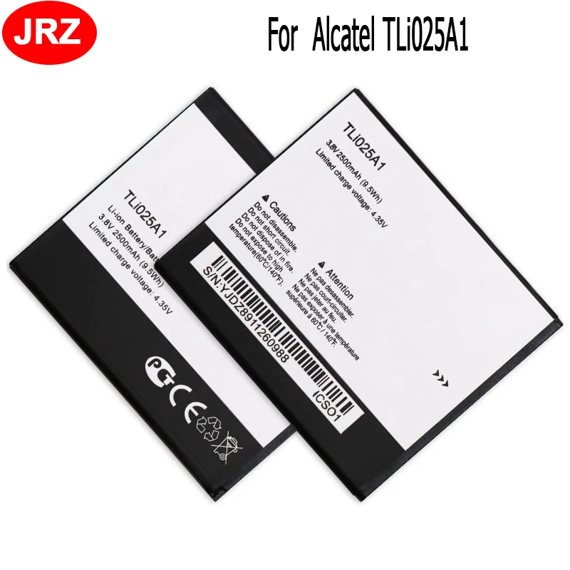 JRZ для Alcatel TLi025A1 POP 4 OT-5051X OT-5051D 5051X 5051D батарея 2500 мАч Высокое качество Замена