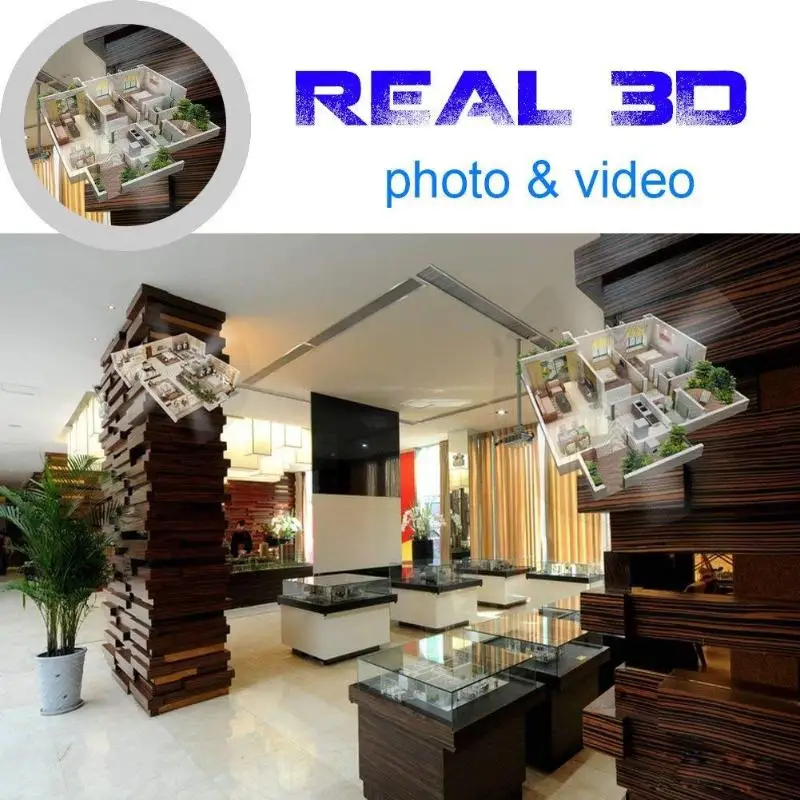 Portable 42cm Dia 3D Hologram Projector LED Holographic Advertisement Display Fan with 8GB Memory Card Advertising Lamp