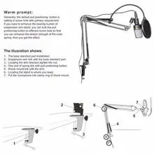 NB-35 Держатель для микрофона с зажимом и креплением на стол, набор зажимов для масок на ветровом стекле