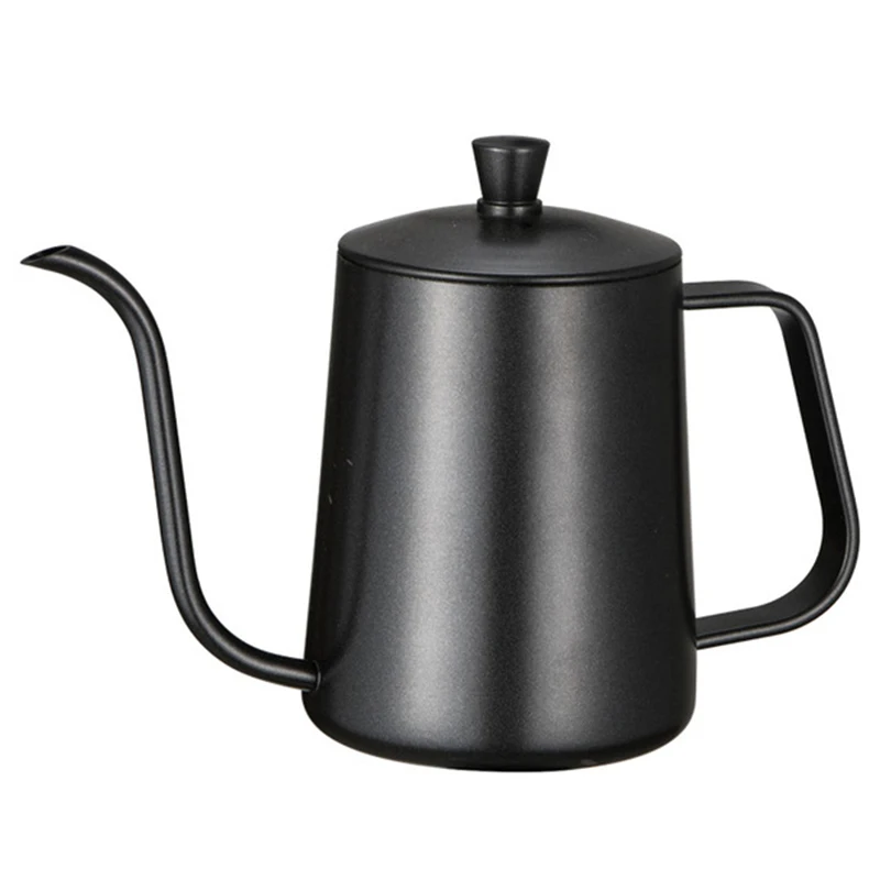 

Stainless Steel Mounting Bracket Hand Punch Pot Coffee Pots With Lid Drip Gooseneck Spout Long Mouth Coffee Kettle Teapot- 600ml