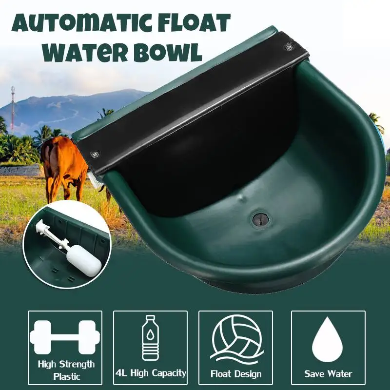 

4L Farm Equipment Plastic Automatic Float Valve Water Trough Livestock Drinking Bowl Farm Feeding Apparatus For Horse Sheep Cow