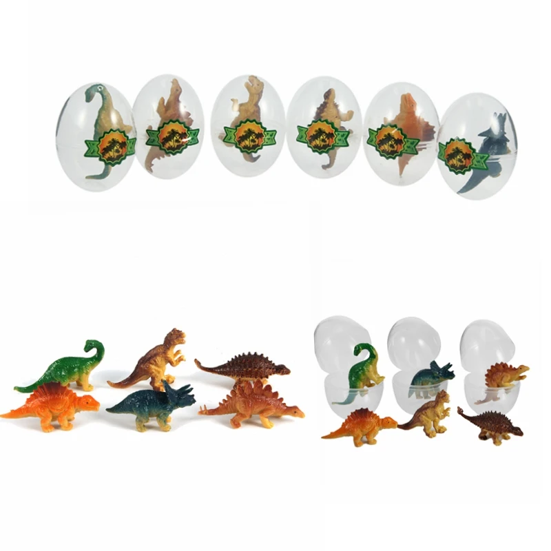Мини симпатичная капсула в форме яйца Фигурка динозавра Mix животных игрушки 6 шт./компл. Модель Декор фигурки подарочные модельные игрушки