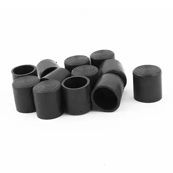 

Promotion! 22mm Inner Diameter Round PVC Furniture Table Base Holder Protector Cover Black