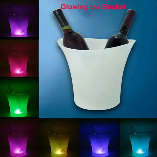 

5L Multicolour LED Champagne Wine Drinks Cooler Light up Glowing Ice Bucket Bar