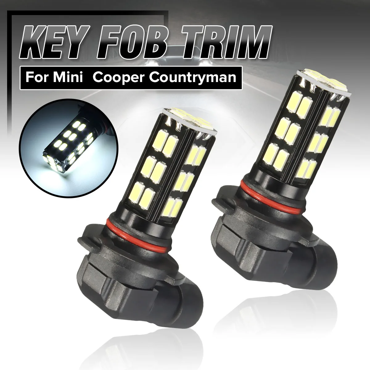 

2Pcs 12V 30 SMD 9005-HB3 6000K White LED Bulb Fog Light Lamp 5630SMD Car Driving Running Lamp Auto Leds Light