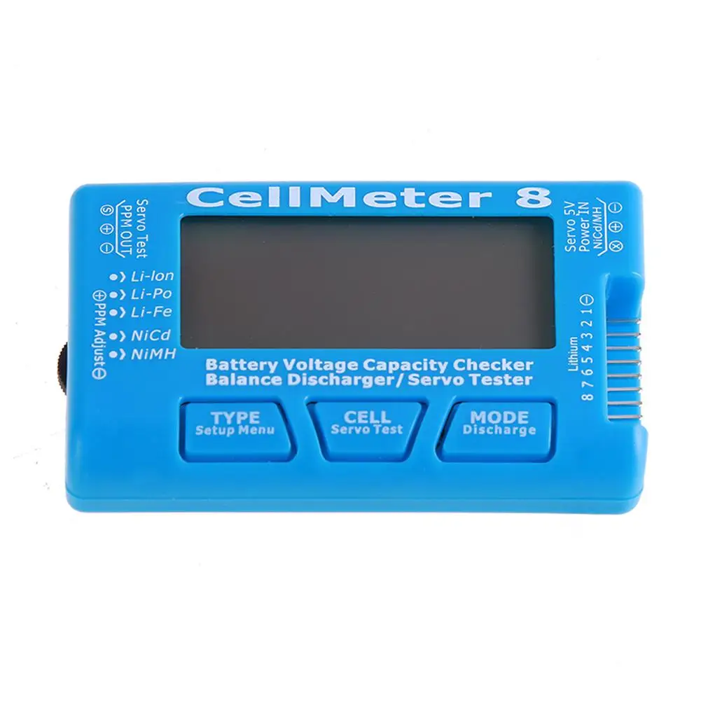 Adeeing RC CellMeter 8 цифровой аккумулятор Емкость проверки баланс разрядник сервопривод тестер