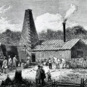 Early Oil Well 1866 Artist Unknown Print Poster (24 x 36) | Дом и сад