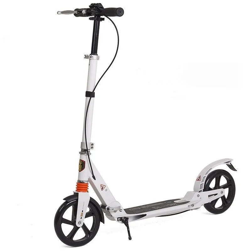 

Shouhutongnian 902 Hot Youngsters Kick Scooter Adults Buffer 2 Wheel With Brake Foldable Height Adjustable Double Round Riding