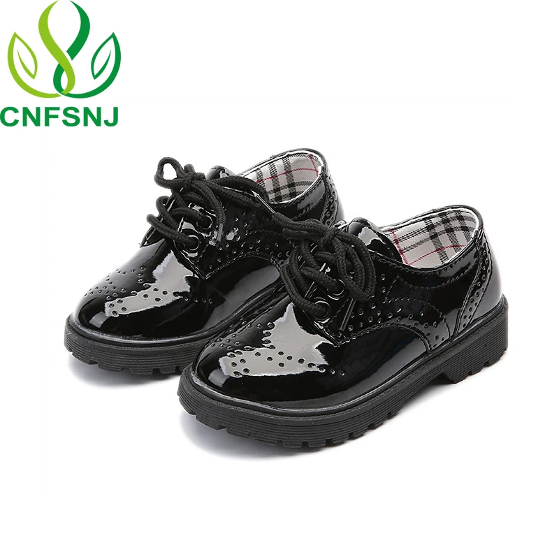 

CNFSNJ Children Sneakers New Girls Boys British style Shoes Spring autumn Baby Flats kids Princess Leather shoes 21-37
