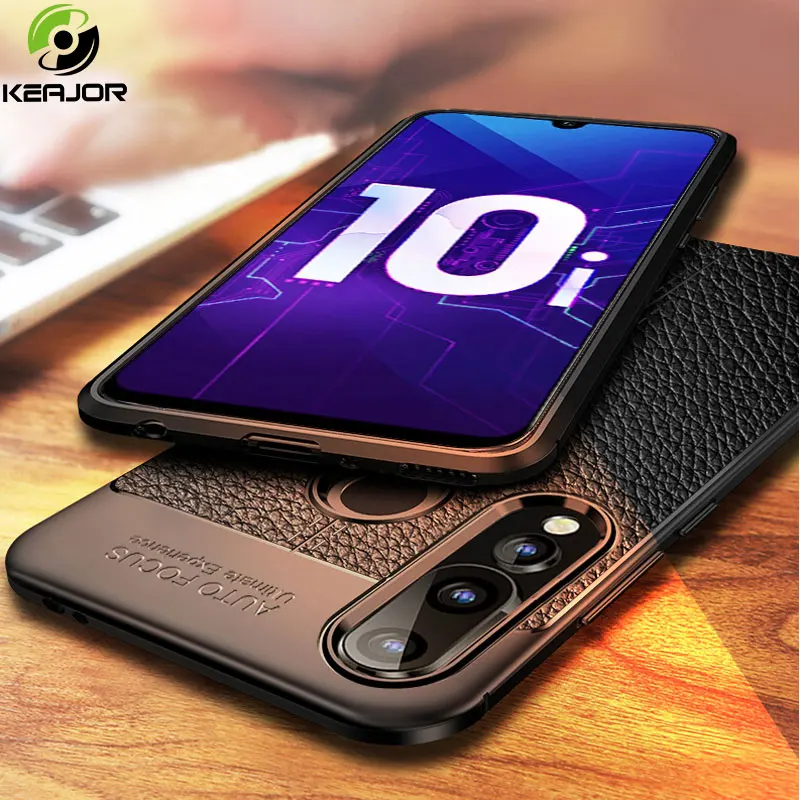 

For Huawei Honor 10i Case Leather Silicone Cover 360 Full Protection Soft TPU Back Cover Case on for Huawei Honor 10i Cover
