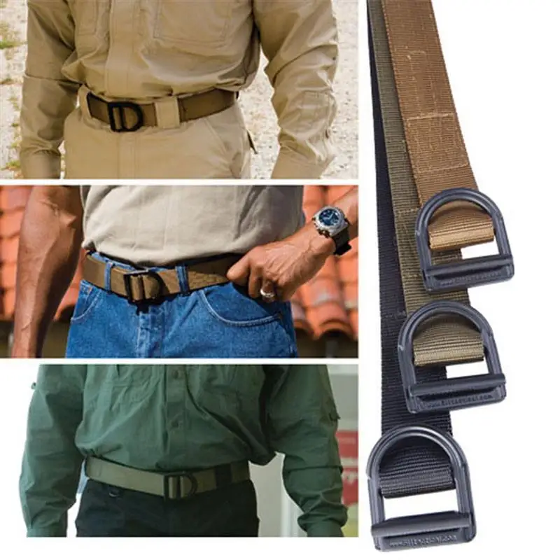 

1pc Men's Outdoor Tactical Belt Utility Buckle Military Belt Durable Nylon Casual Belt