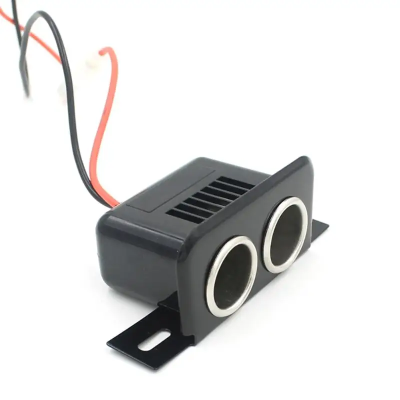 

Double Hole Cigar Lighter Plug Adapter Two in one Car Power Socket