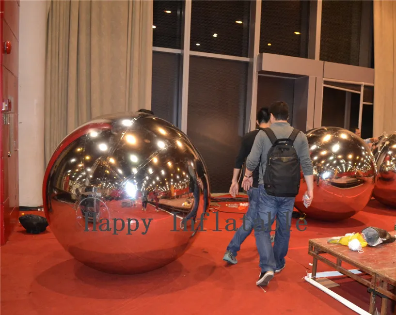 

Silver Ball 1.5m Reflective Inflatable Toy Ball Fashion Mirror Ball For Advertising Inflatable Ballon Decoration