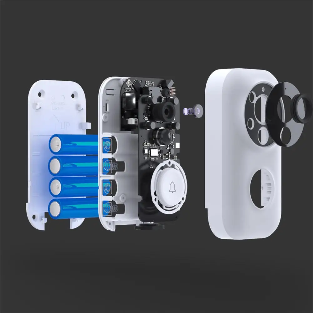  Xiaomi AI Face Identification 720P IR Night Vision Video Doorbell Set Motion Detection SMS Push Int