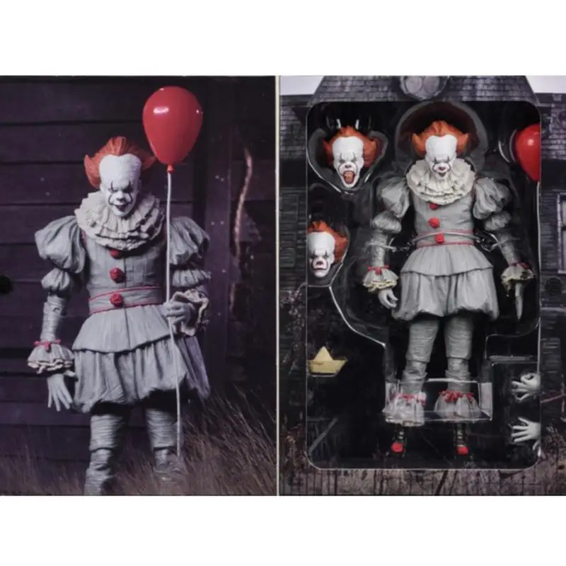 Christmas Halloween Clown Soul Deluxe 7 Inches Movable Joker Doll Stephen King Pennywise PVC Boxed Toy Gifts