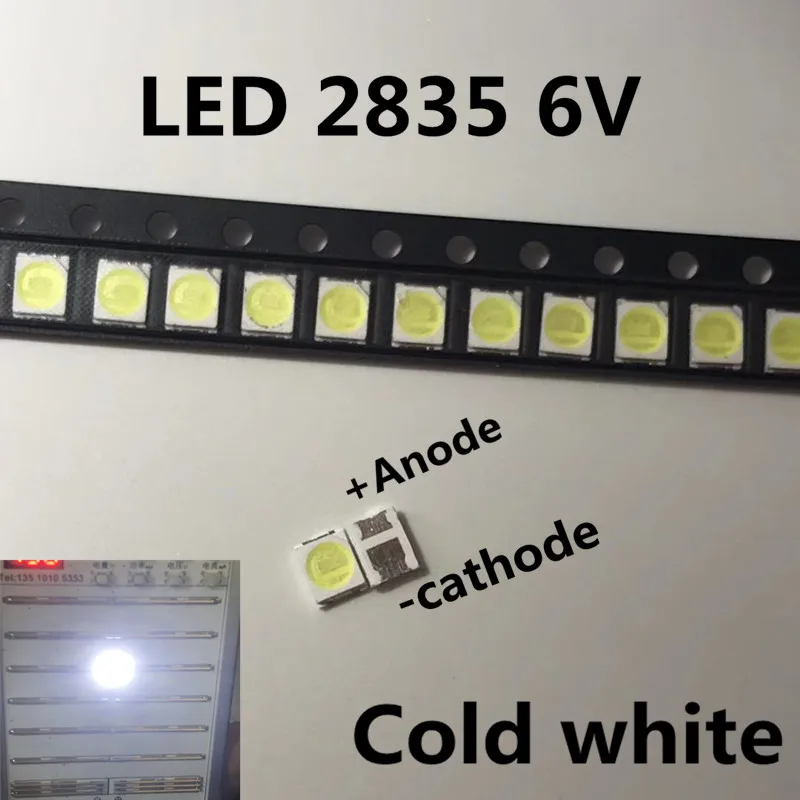 

500pz/lotto Jufei 3528 SMD LED 2835 6 V bianco Freddo 96LM Per La TV LCD Retroilluminazione Applicazione