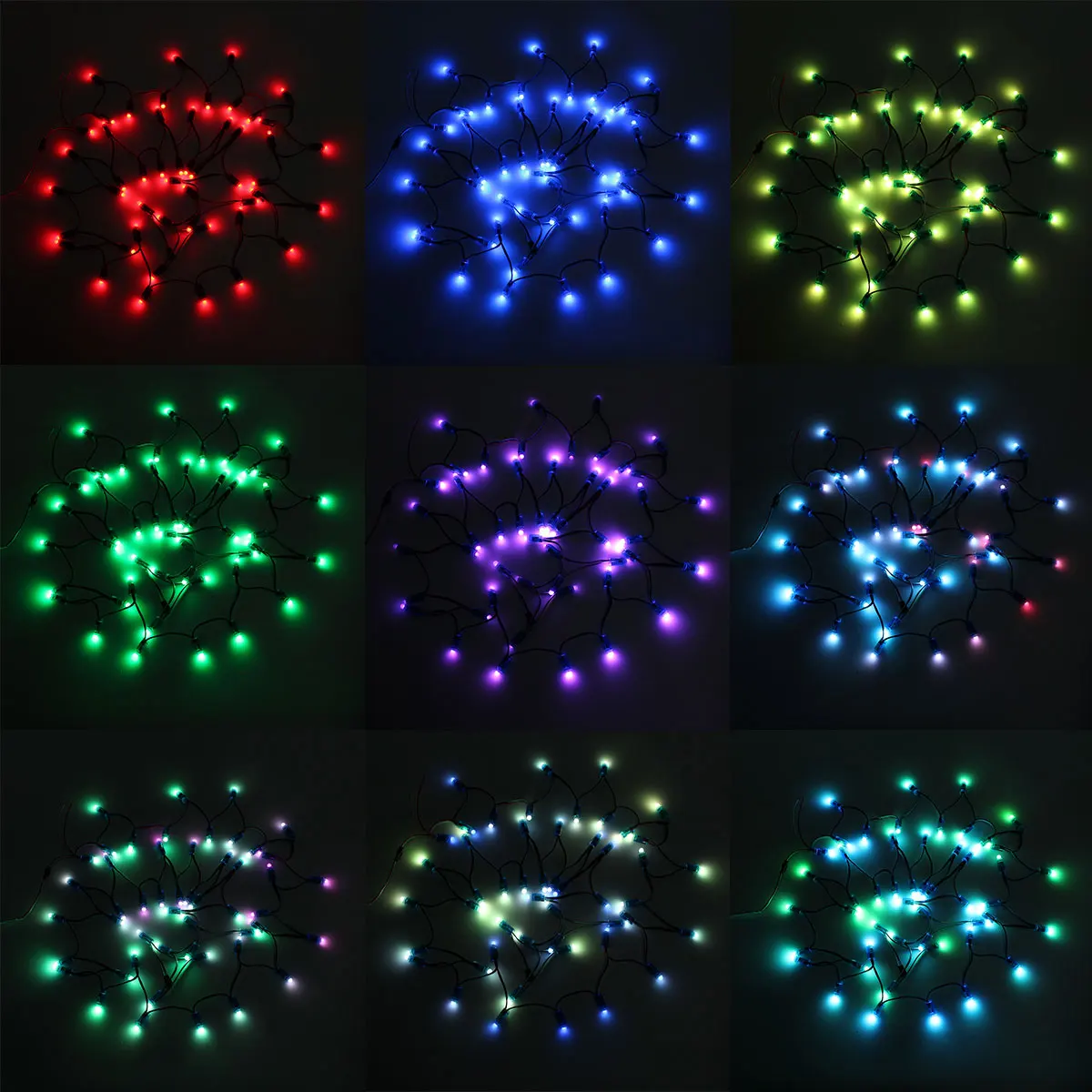 

DC5-24V 50PCS 5M 21W WS2811 RGB LED Pixel Module Strip Light with DC Connector 3-button Mini Online Control Waterproof IP68