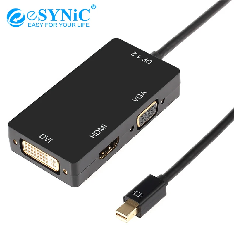 ESYNiC мини дисплей порт адаптер Thunderbolt Поддержка HDMI/DVI/VGA и аудио выход для iMac Mac Book Pro