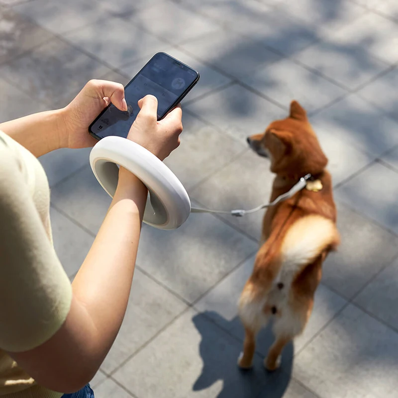Xiaomi MOESTAR выдвижной поводковое кольцо для собак Led освещение гибкий ошейник собаки