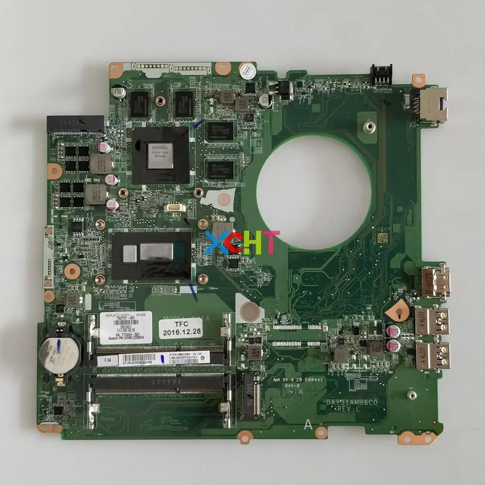 

for HP 17T-K000 17-K Series 763727-501 763727-001 DAY31AMB6C0 850M/4GB GPU i7-4510U CPU Laptop Notebook PC Motherboard Mainboard
