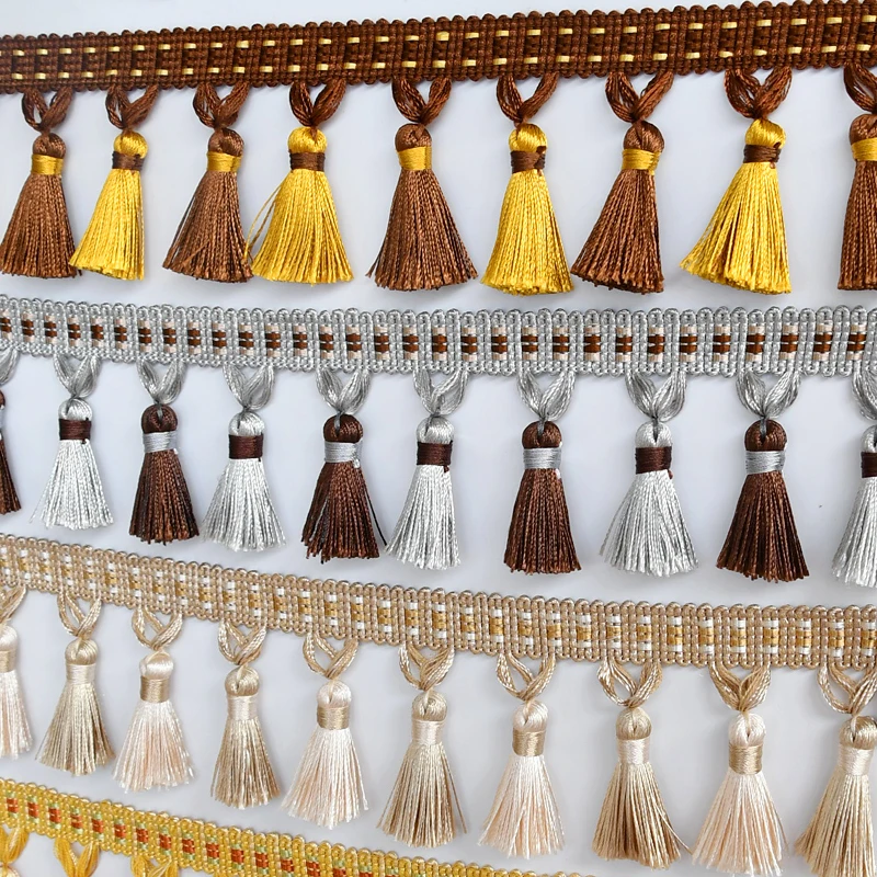 

YY-tesco 12yards/lot 7.5cm Wide Curtain Fringe Lace Trim Tassel Trimming Diy Clothing Skirt Home Textile Decorative Lace Ribbon