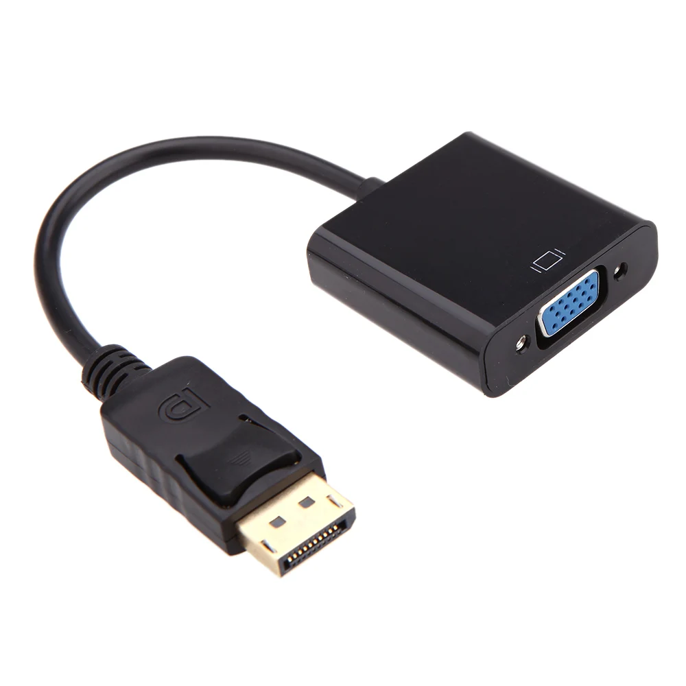 Портативный переходник 1080p DP DisplayPort папа-VGA мама Кабель-адаптер аудио-видео кабель